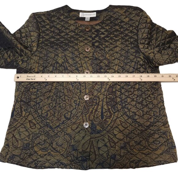 ❤️ 4/$20 I-Lyse Hart skirt & jacket set outfit Size 14 Slight iridescence - Picture 5 of 14